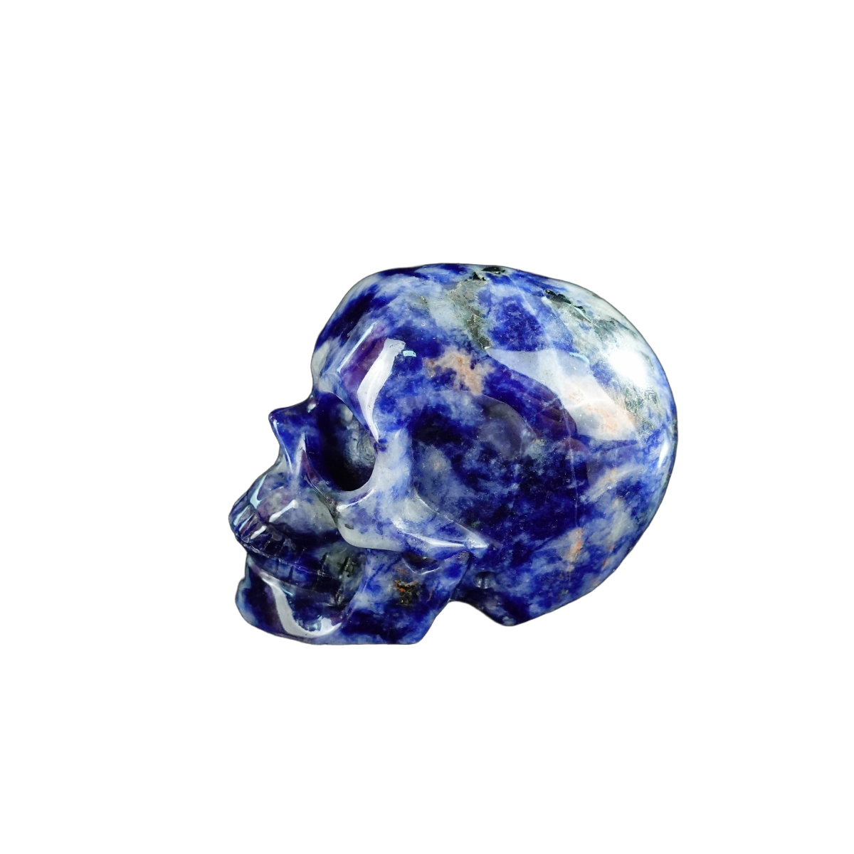 2.2" Sodalite Crystal Skull Carving - Hand Carved Decor