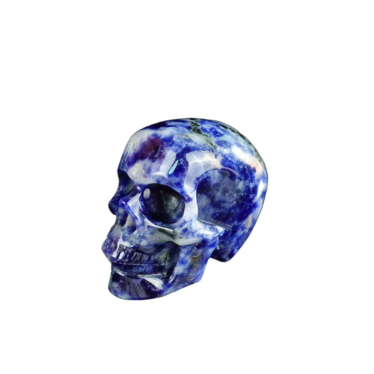 2.2" Sodalite Crystal Skull Carving - Hand Carved Decor