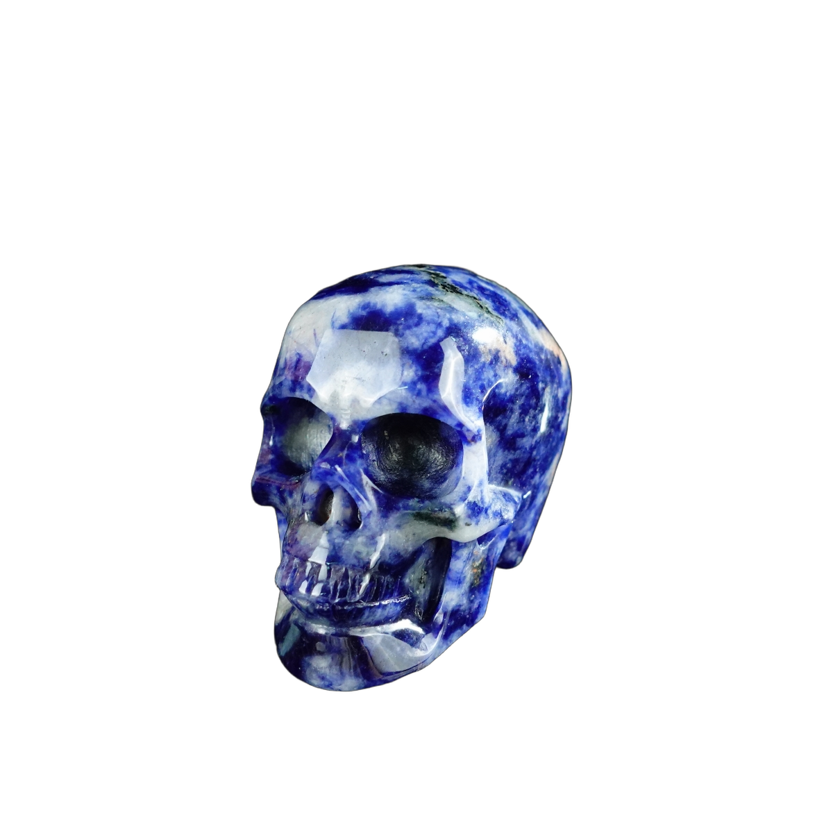 2.2" Sodalite Crystal Skull Carving - Hand Carved Decor