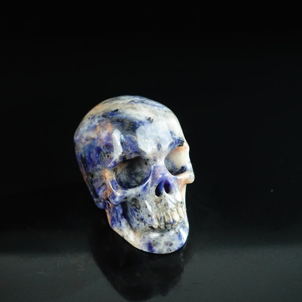 2.2" Sodalite Crystal Skull Carving - Unique Piece #SL12 - alternate view