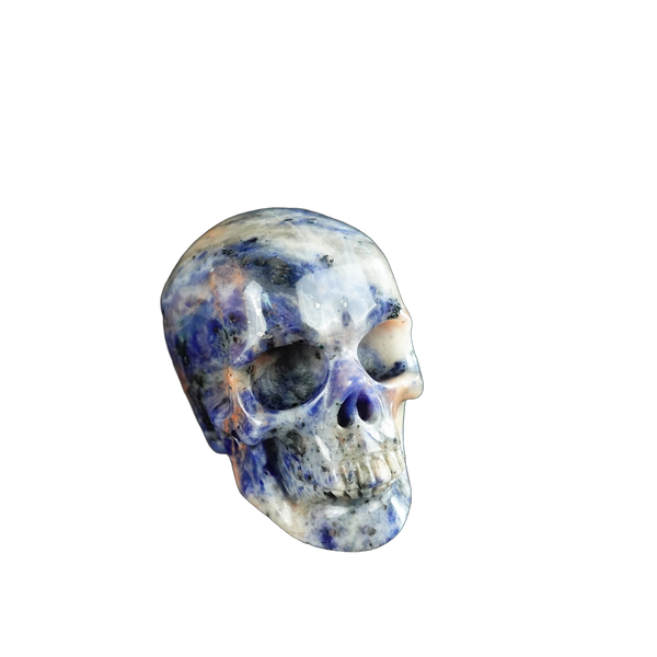 2.2" Sodalite Crystal Skull Carving - Unique Piece #SL12 - alternate view
