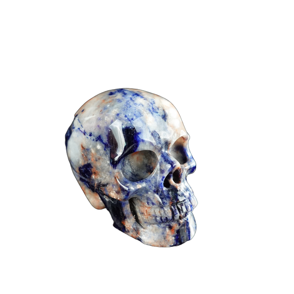 2.2" Sodalite Crystal Skull Carving - Unique Piece #SL14 - alternate view