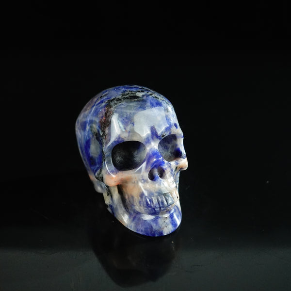 2.2" Sodalite Crystal Skull Carving - Unique Piece #SL16 - alternate view