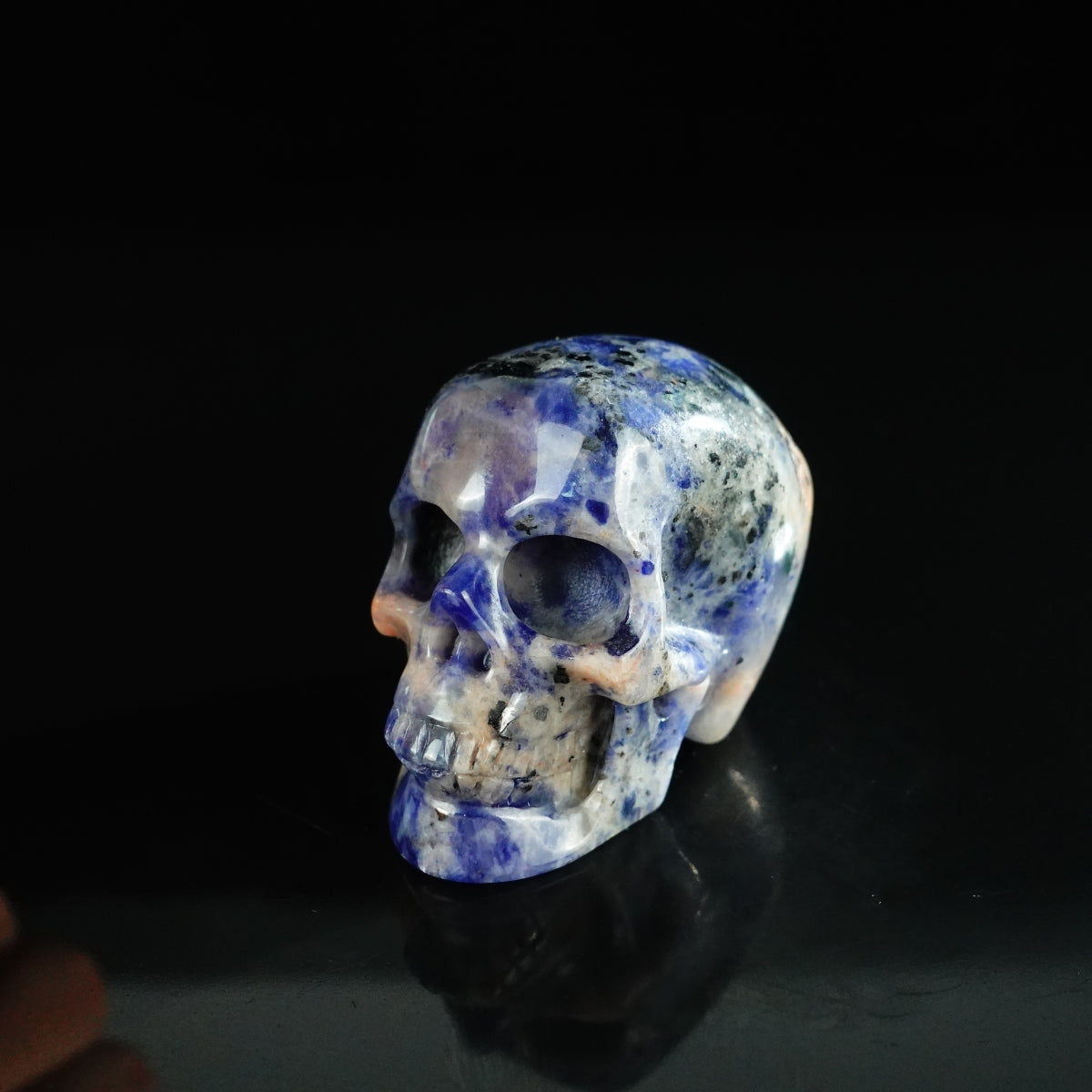 2.2" Sodalite Crystal Skull Carving - Unique Piece #SL16