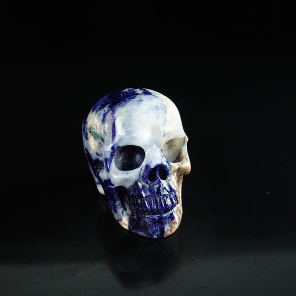 2.2" Sodalite Crystal Skull Carving - Unique Piece #SL17 - alternate view