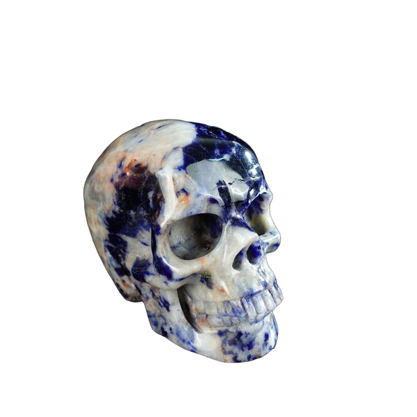 2.2" Sodalite Crystal Skull Carving - Unique Piece #SL19 - alternate view