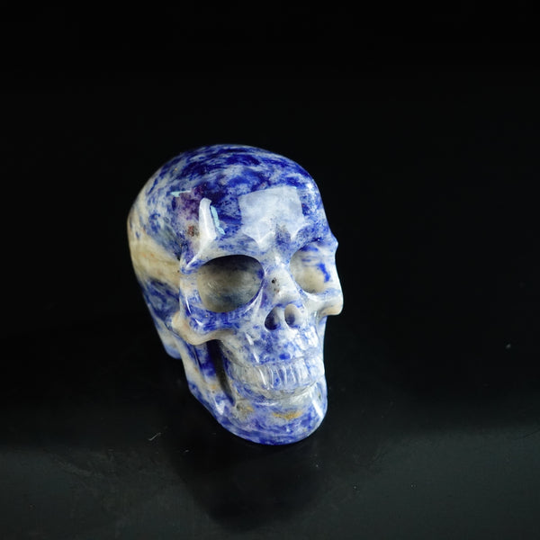 2.2" Sodalite Crystal Skull Carving - Unique Piece #SL20 - alternate view