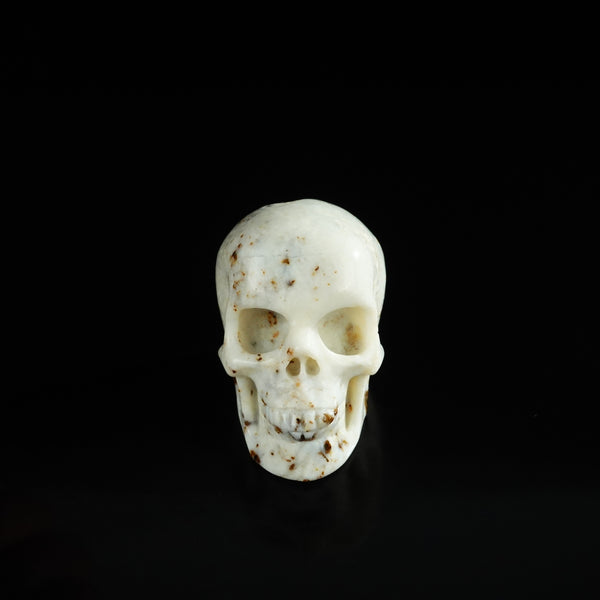 2.2" White Opal Crystal Skull Carving - Unique Piece #WO01