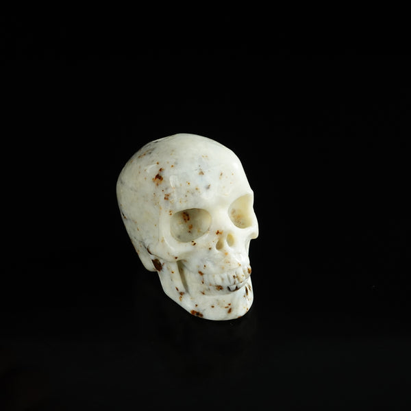 2.2" White Opal Crystal Skull Carving - Unique Piece #WO01 - alternate view