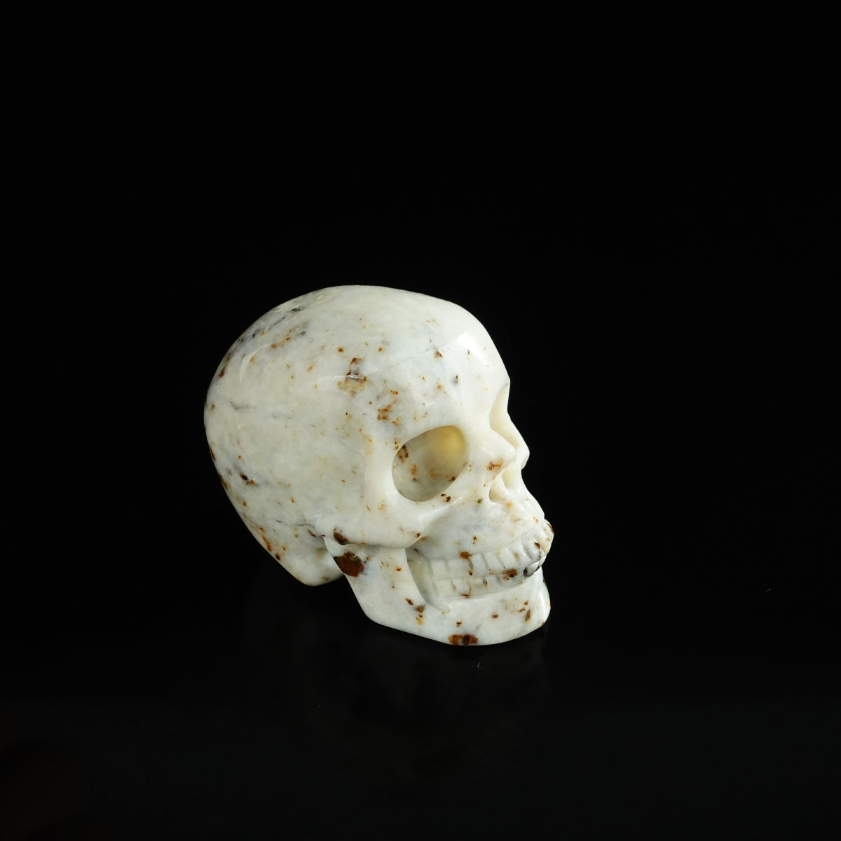 2.2" White Opal Crystal Skull Carving - Unique Piece #WO01