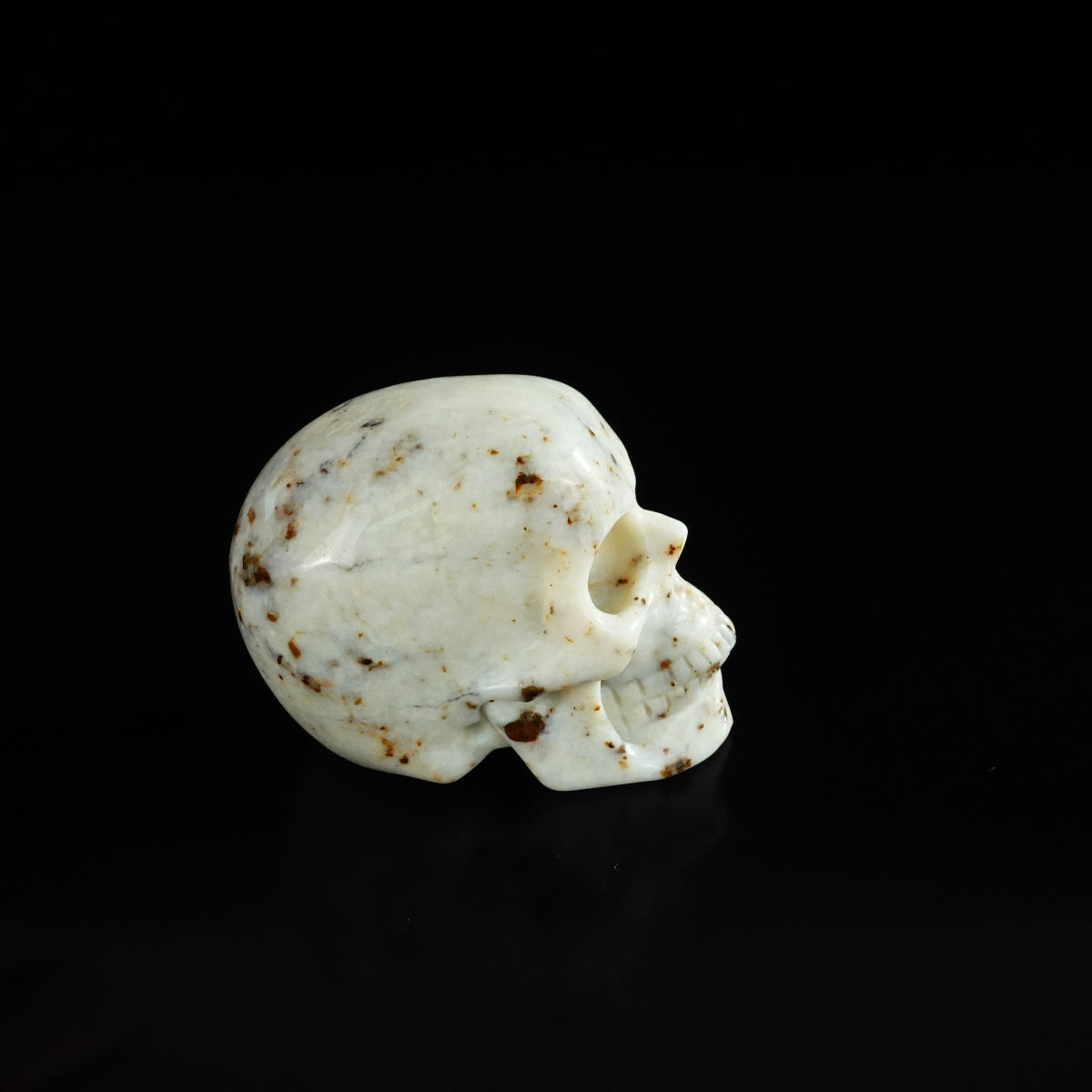 2.2" White Opal Crystal Skull Carving - Unique Piece #WO01