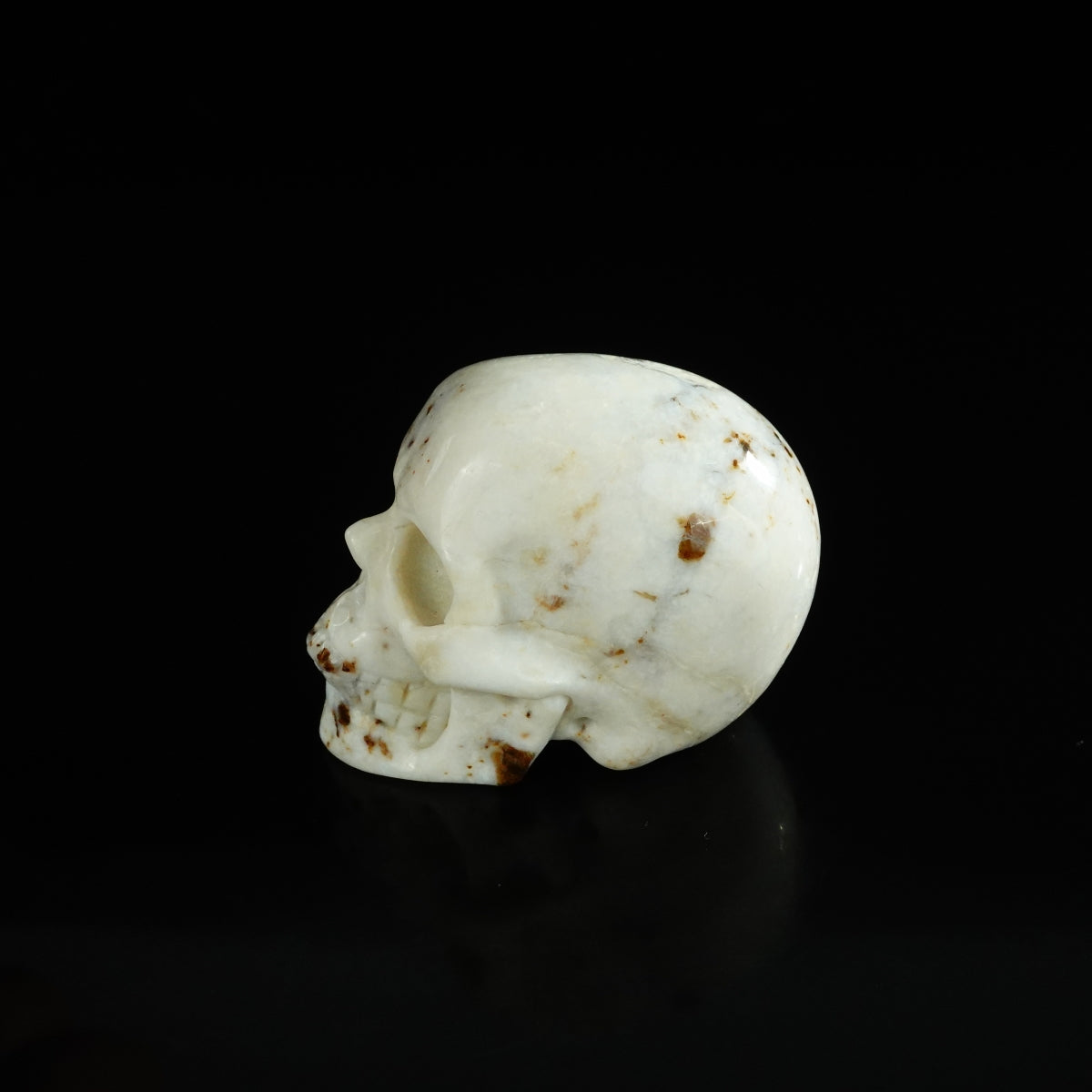 2.2" White Opal Crystal Skull Carving - Unique Piece #WO01