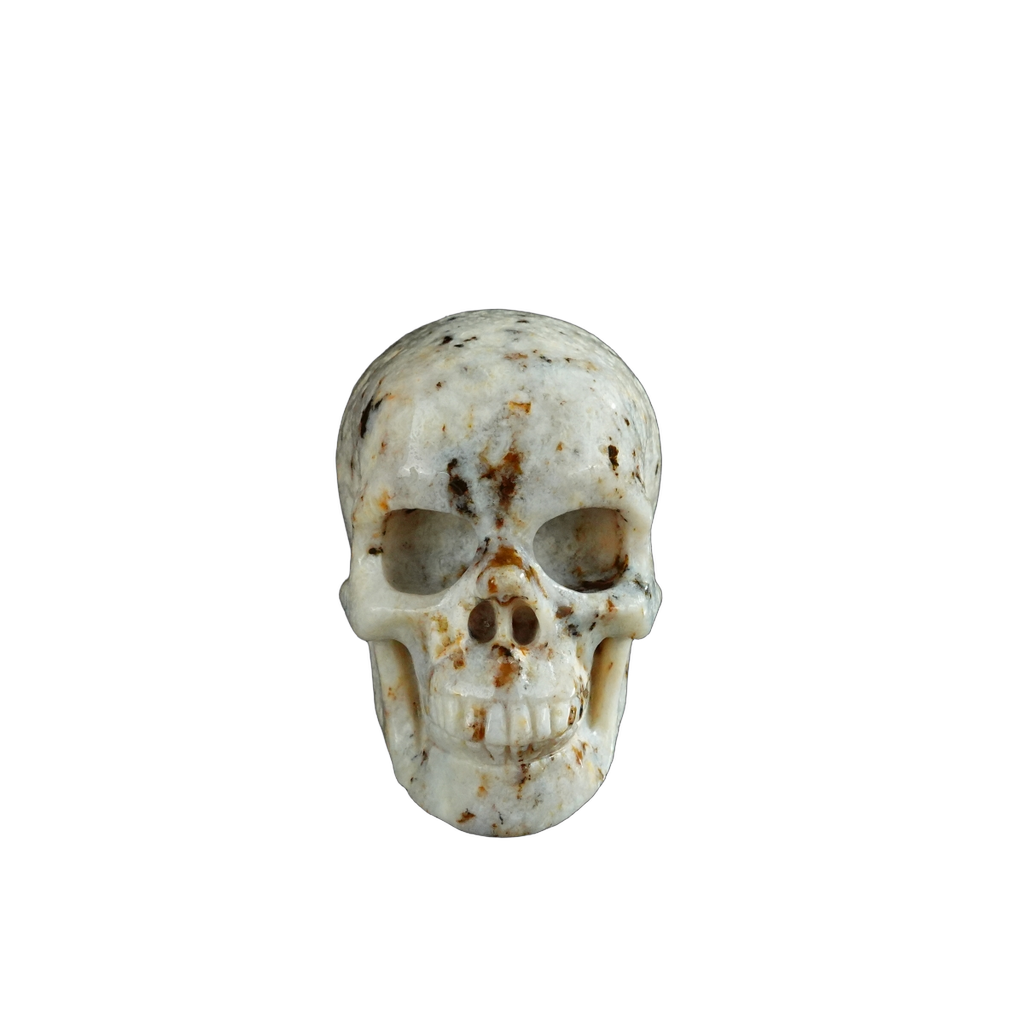 2.2" White Opal Crystal Skull Carving - Unique Piece #WO02
