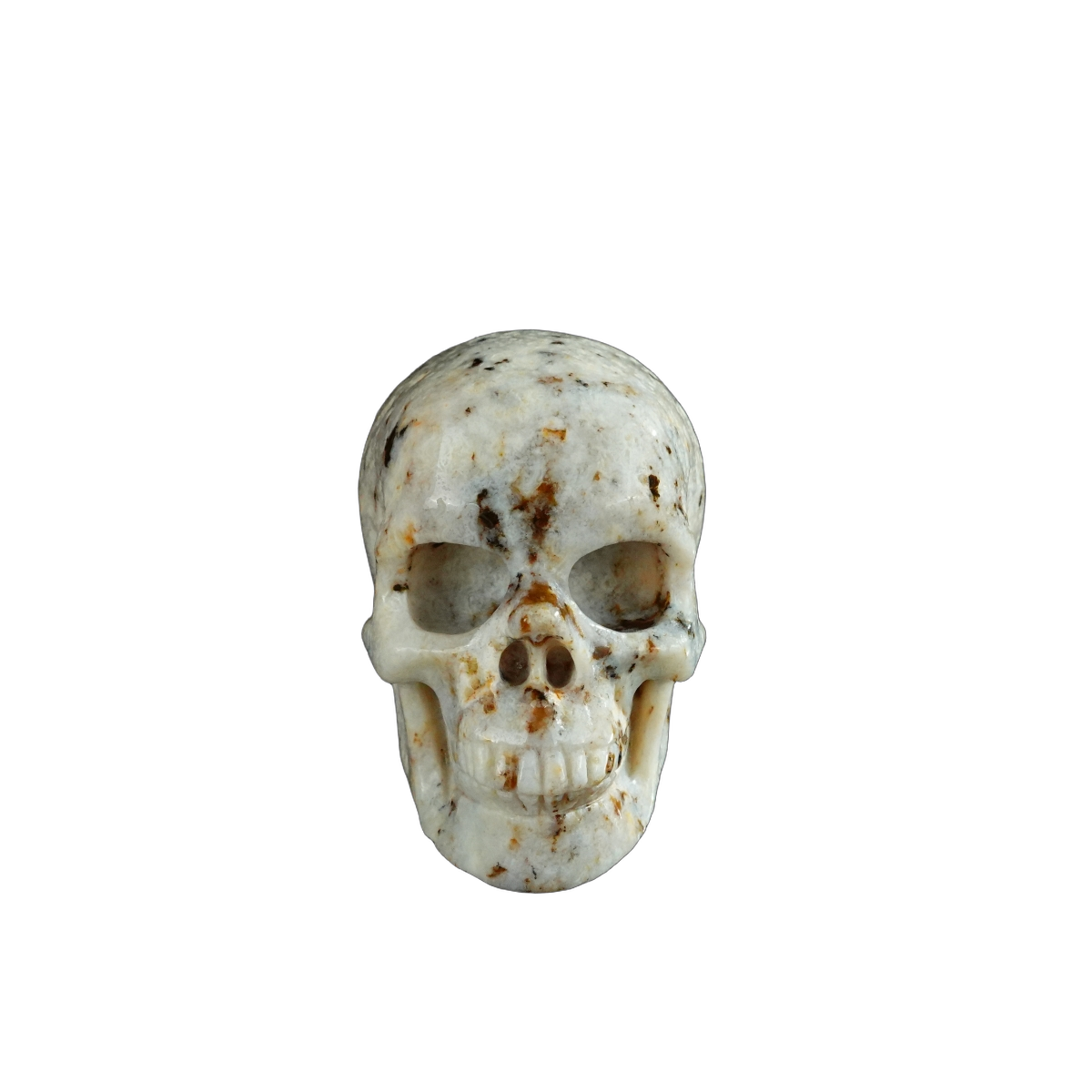 2.2" White Opal Crystal Skull Carving - Unique Piece #WO02