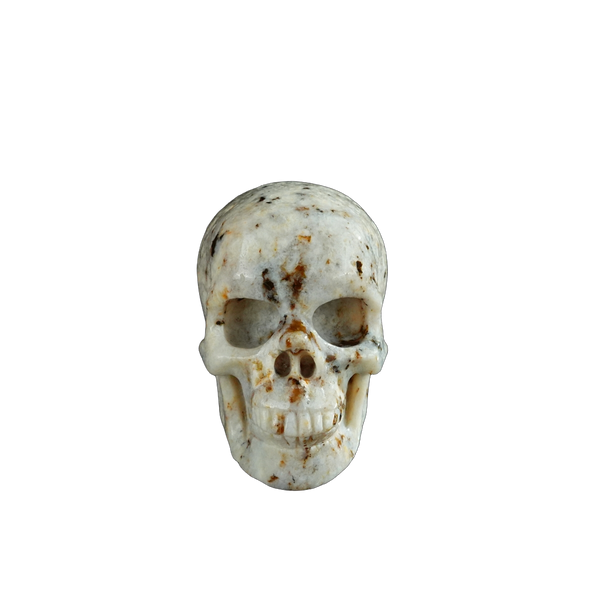 2.2" White Opal Crystal Skull Carving - Unique Piece #WO02