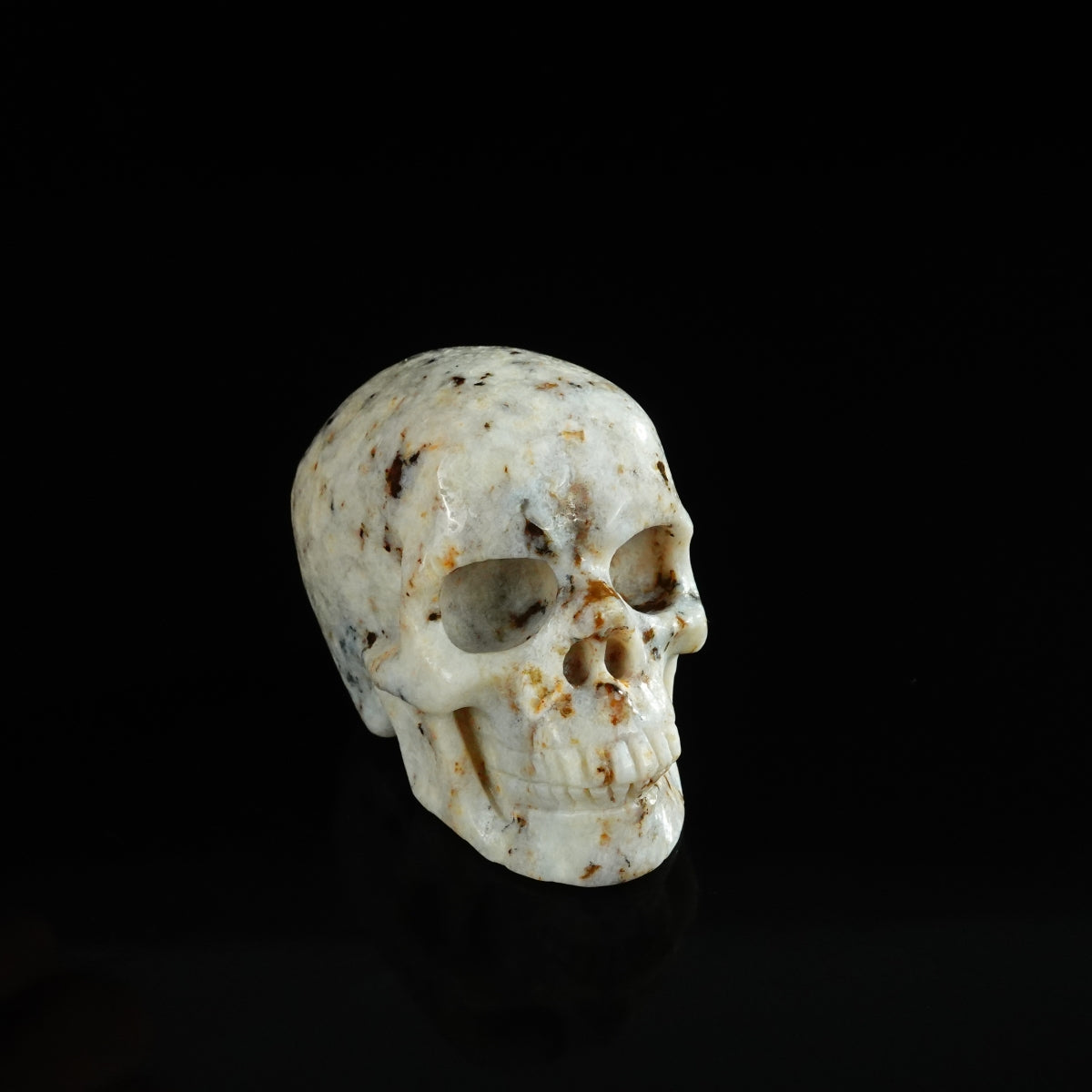 2.2" White Opal Crystal Skull Carving - Unique Piece #WO02