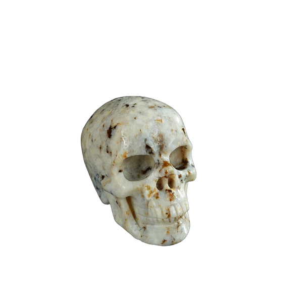 2.2" White Opal Crystal Skull Carving - Unique Piece #WO02 - alternate view