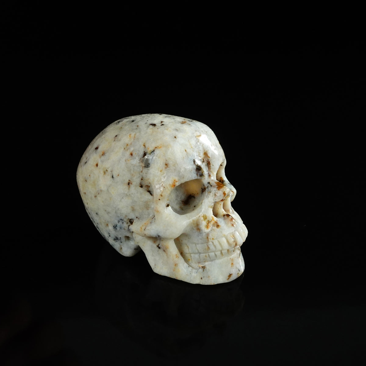 2.2" White Opal Crystal Skull Carving - Unique Piece #WO02