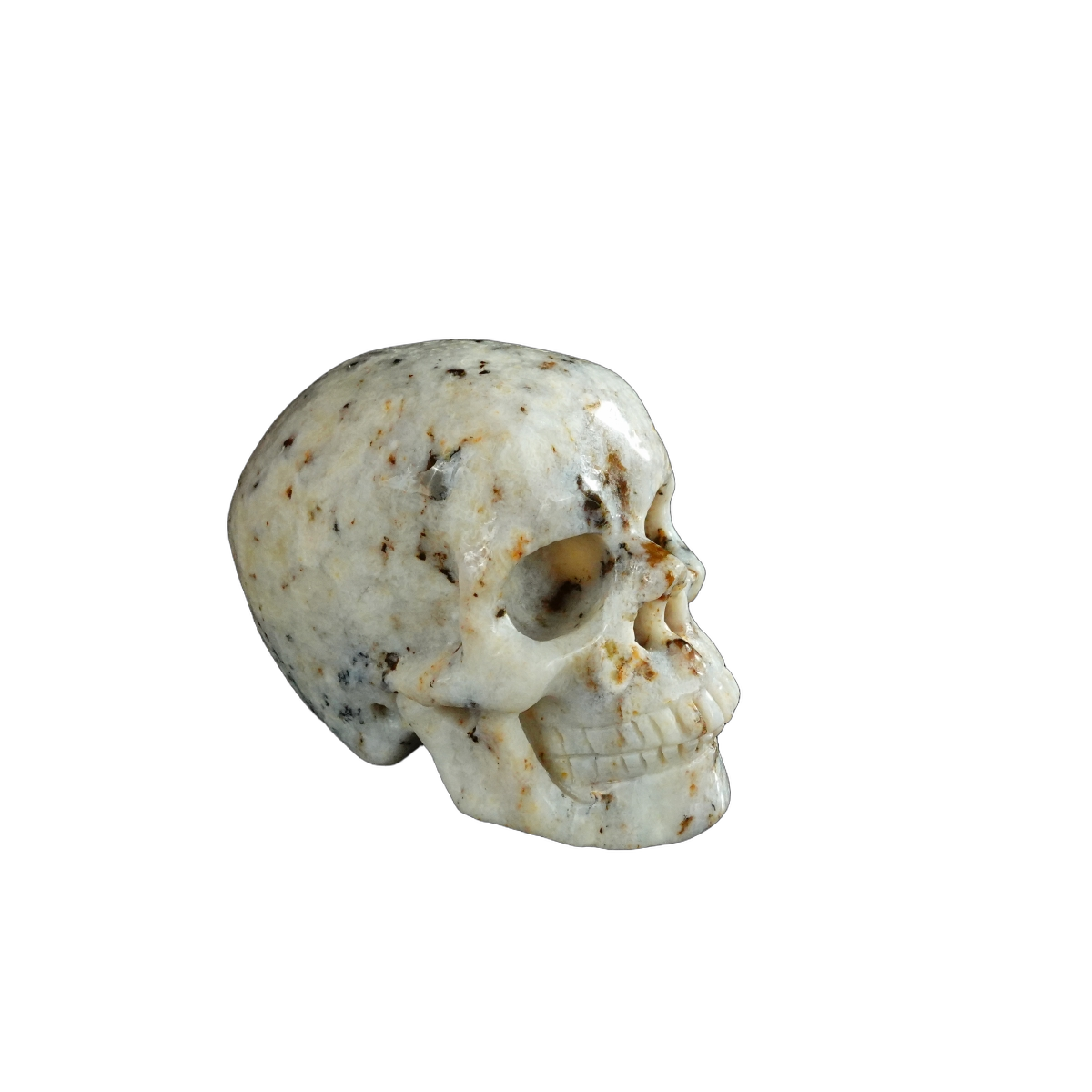 2.2" White Opal Crystal Skull Carving - Unique Piece #WO02