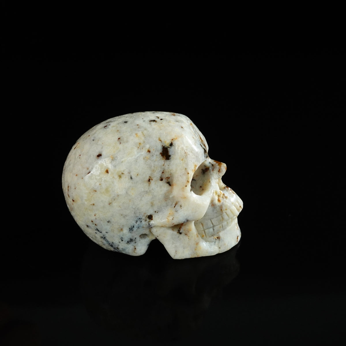2.2" White Opal Crystal Skull Carving - Unique Piece #WO02