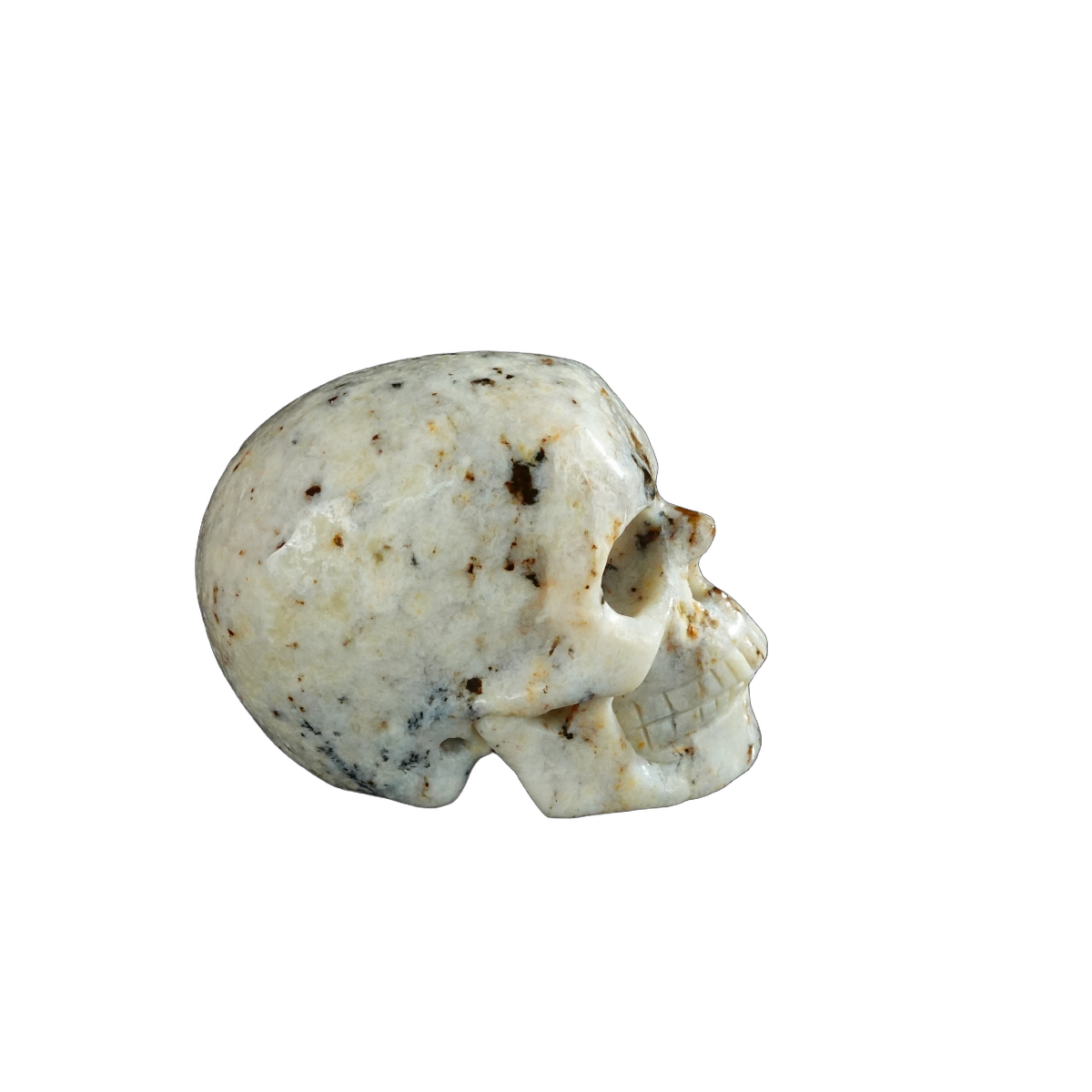 2.2" White Opal Crystal Skull Carving - Unique Piece #WO02