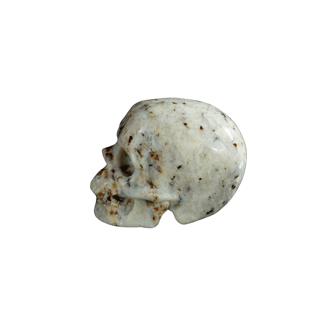 2.2" White Opal Crystal Skull Carving - Unique Piece #WO02