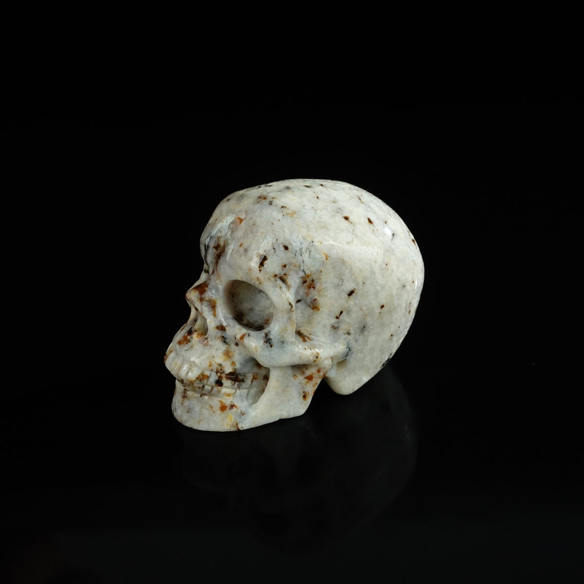 2.2" White Opal Crystal Skull Carving - Unique Piece #WO02