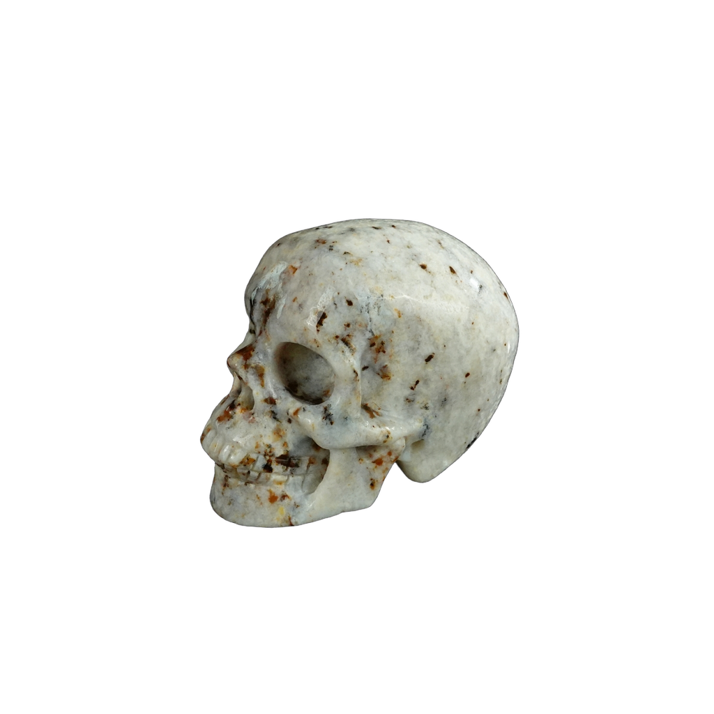 2.2" White Opal Crystal Skull Carving - Unique Piece #WO02