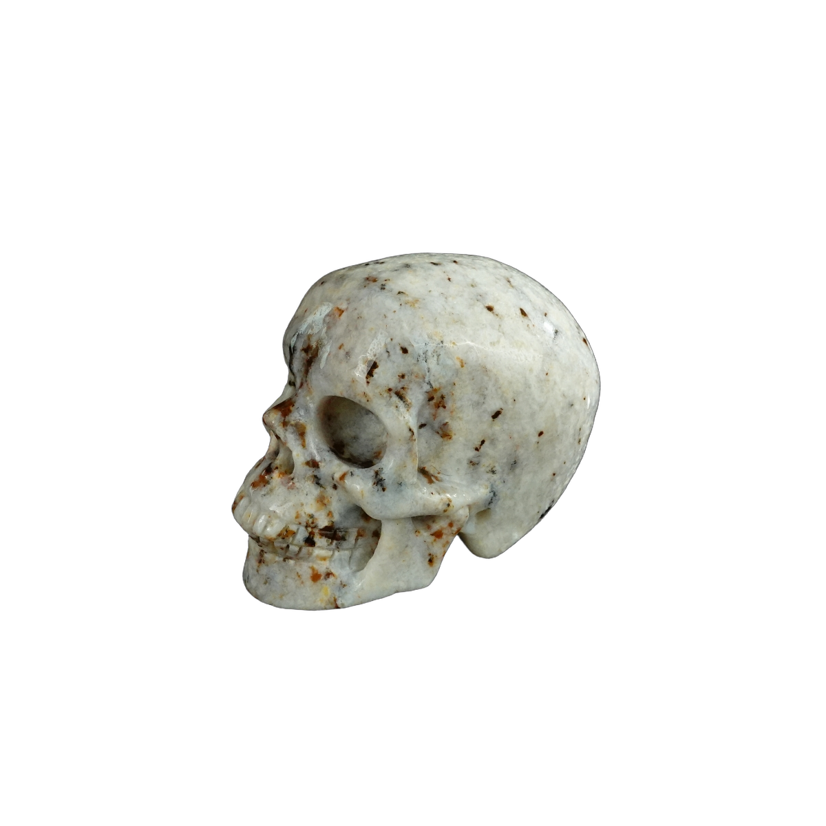 2.2" White Opal Crystal Skull Carving - Unique Piece #WO02