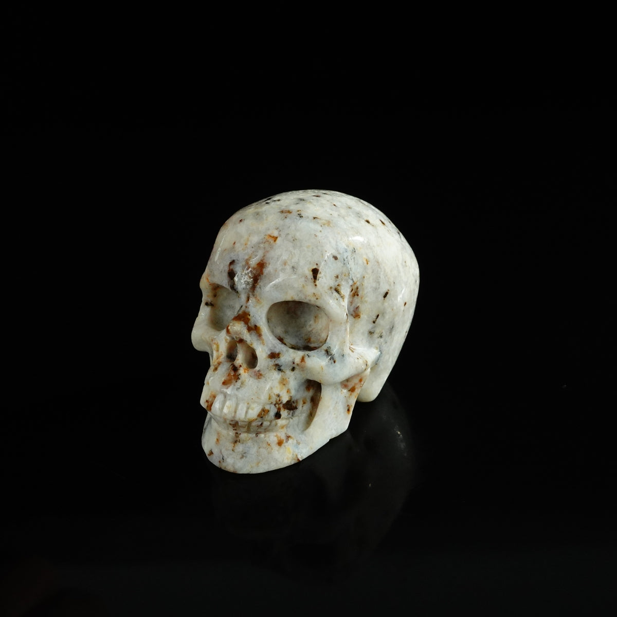 2.2" White Opal Crystal Skull Carving - Unique Piece #WO02