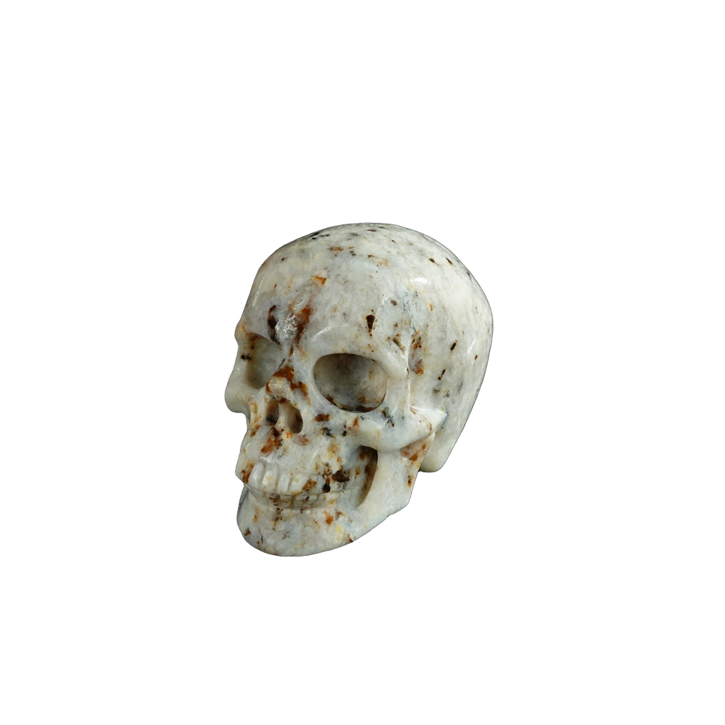2.2" White Opal Crystal Skull Carving - Unique Piece #WO02