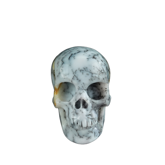 2.2" White Opal Crystal Skull Carving - Unique Piece #WO03