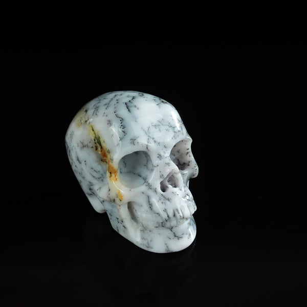 2.2" White Opal Crystal Skull Carving - Unique Piece #WO03 - alternate view
