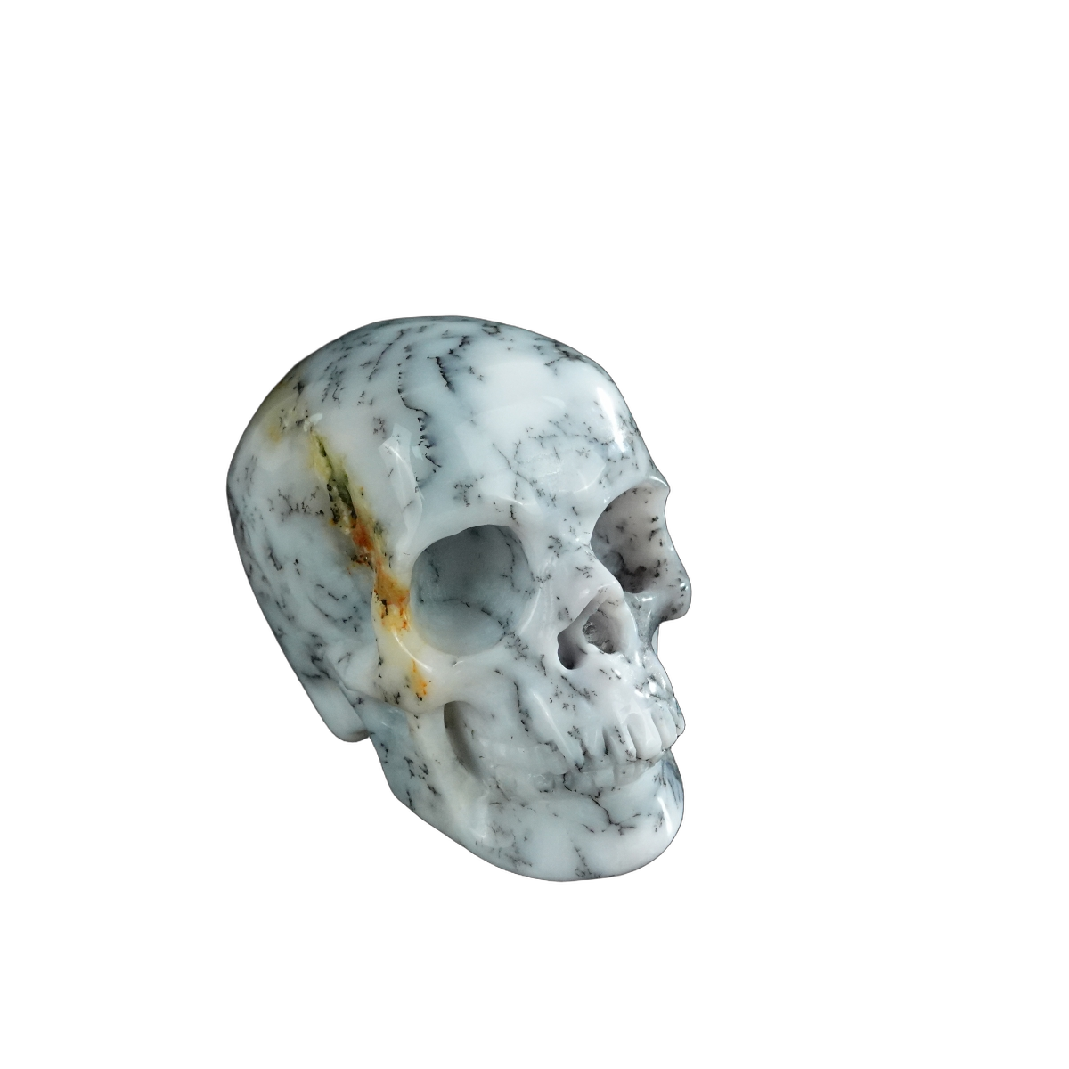 2.2" White Opal Crystal Skull Carving - Unique Piece #WO03