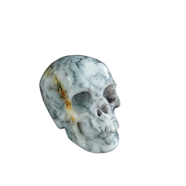 2.2" White Opal Crystal Skull Carving - Unique Piece #WO03 - alternate view