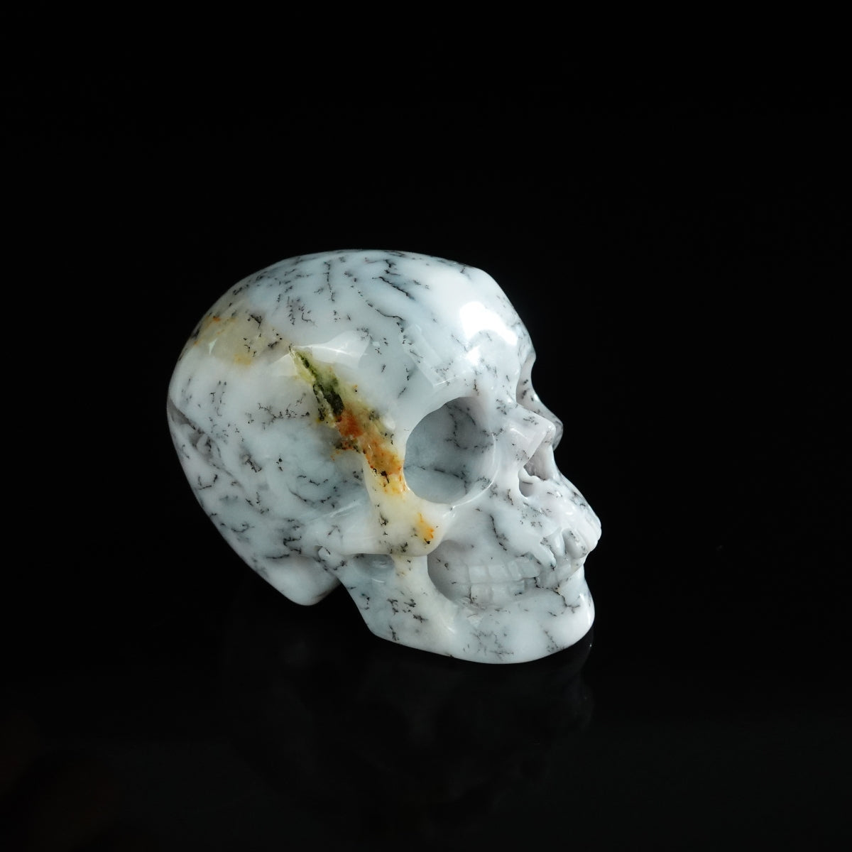 2.2" White Opal Crystal Skull Carving - Unique Piece #WO03