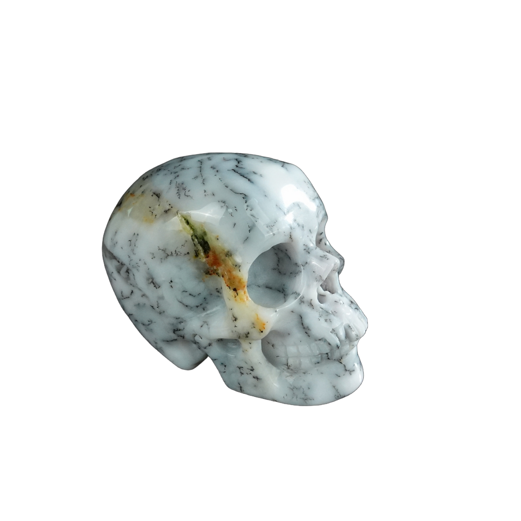 2.2" White Opal Crystal Skull Carving - Unique Piece #WO03