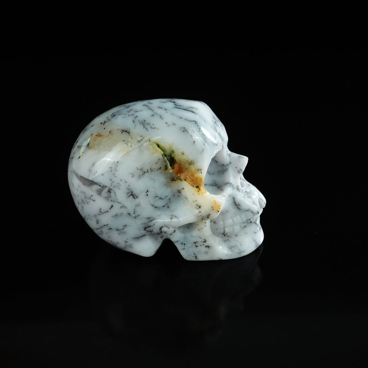 2.2" White Opal Crystal Skull Carving - Unique Piece #WO03