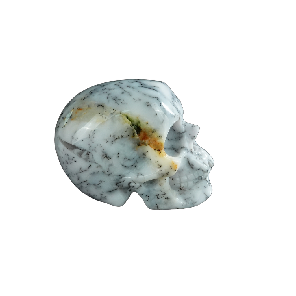 2.2" White Opal Crystal Skull Carving - Unique Piece #WO03