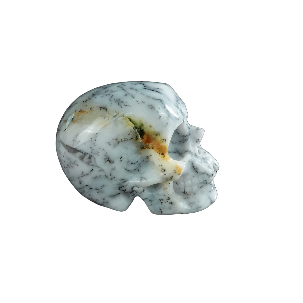 2.2" White Opal Crystal Skull Carving - Unique Piece #WO03