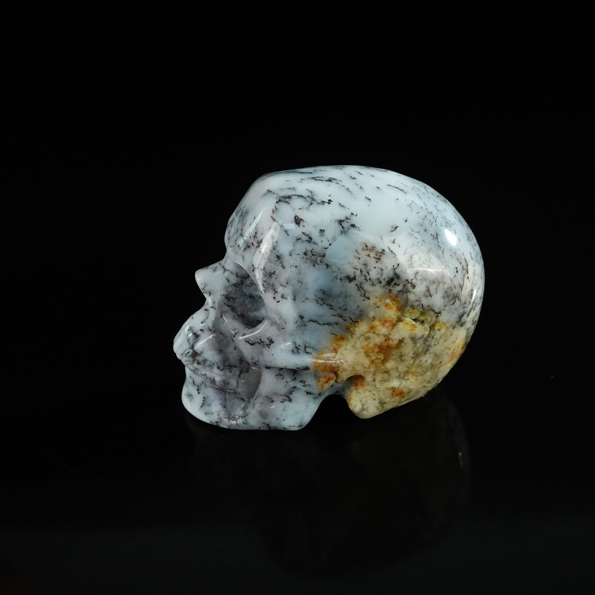 2.2" White Opal Crystal Skull Carving - Unique Piece #WO03
