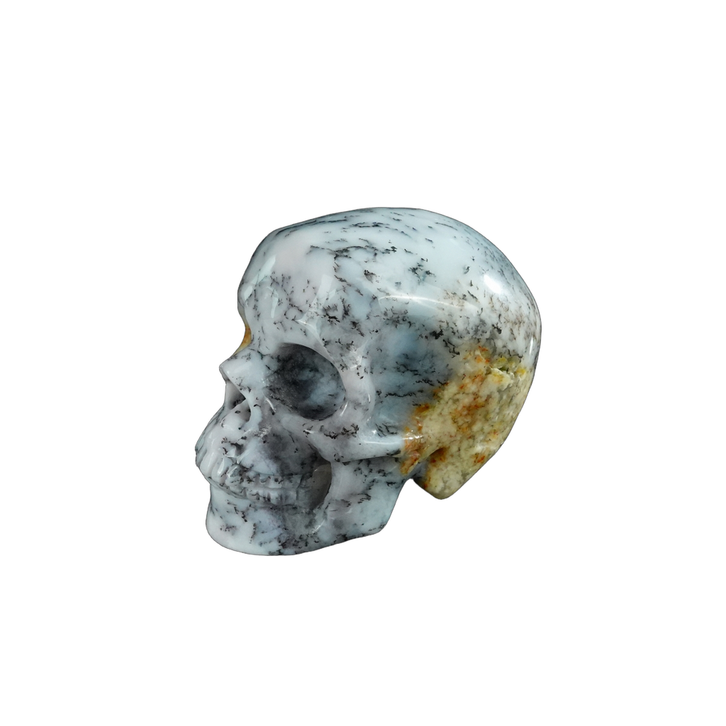 2.2" White Opal Crystal Skull Carving - Unique Piece #WO03