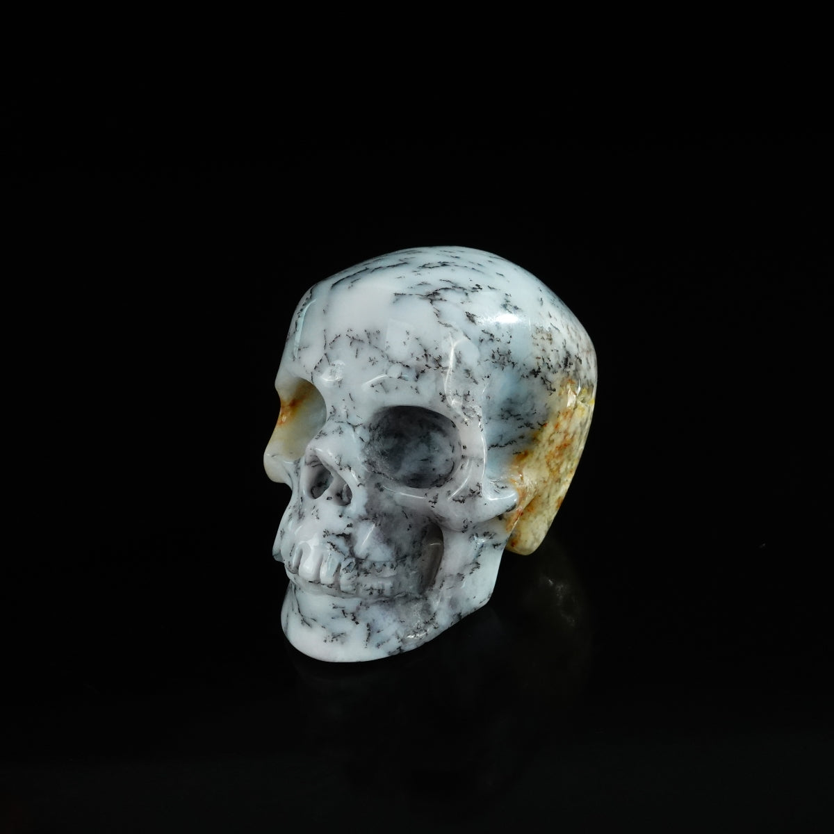 2.2" White Opal Crystal Skull Carving - Unique Piece #WO03