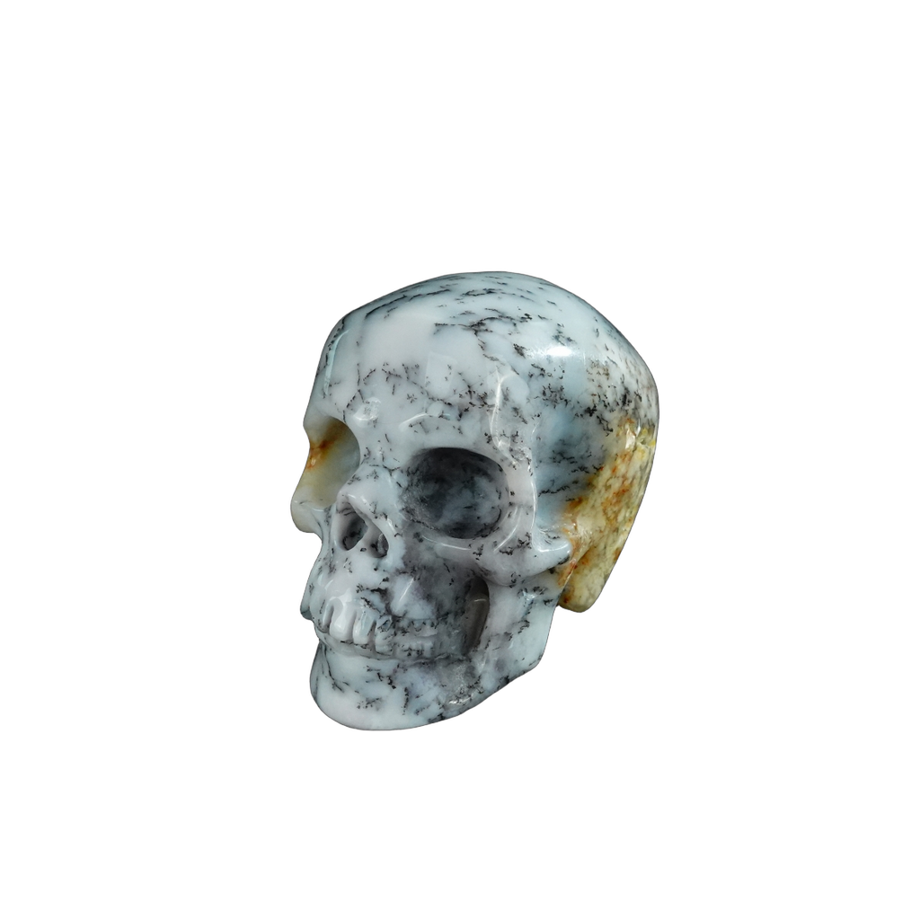 2.2" White Opal Crystal Skull Carving - Unique Piece #WO03