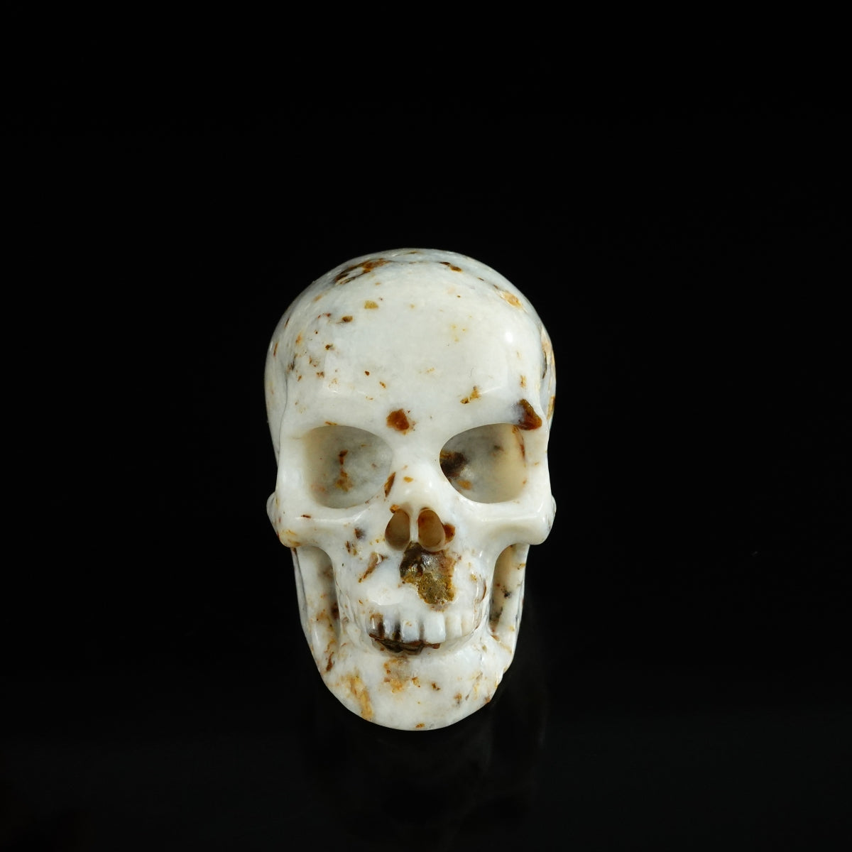 2.2" White Opal Crystal Skull Carving - Unique Piece #WO04