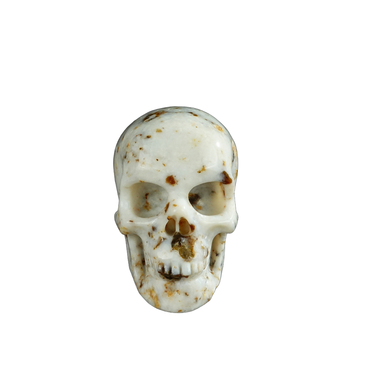 2.2" White Opal Crystal Skull Carving - Unique Piece #WO04