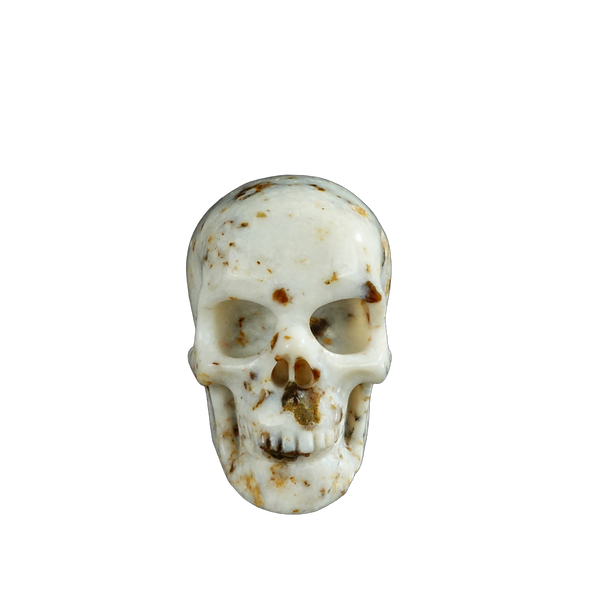 2.2" White Opal Crystal Skull Carving - Unique Piece #WO04