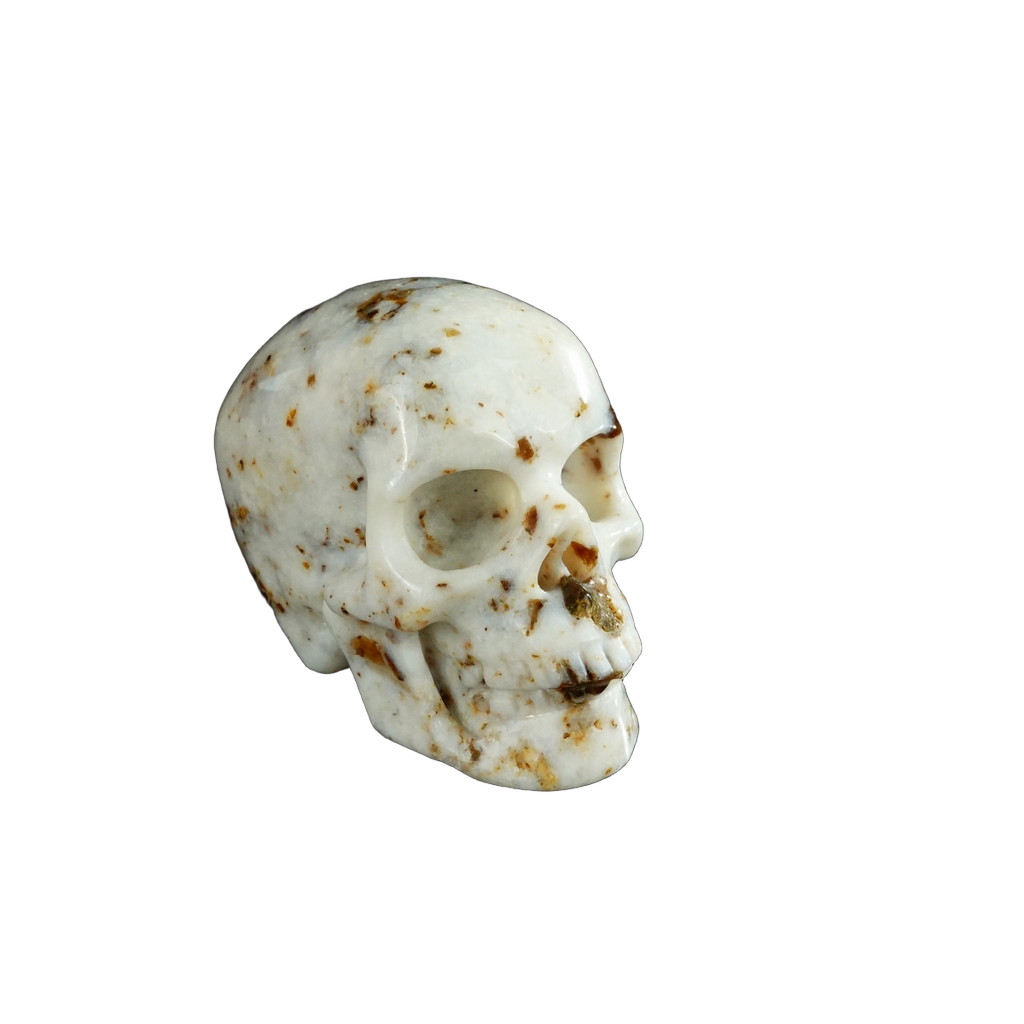 2.2" White Opal Crystal Skull Carving - Unique Piece #WO04