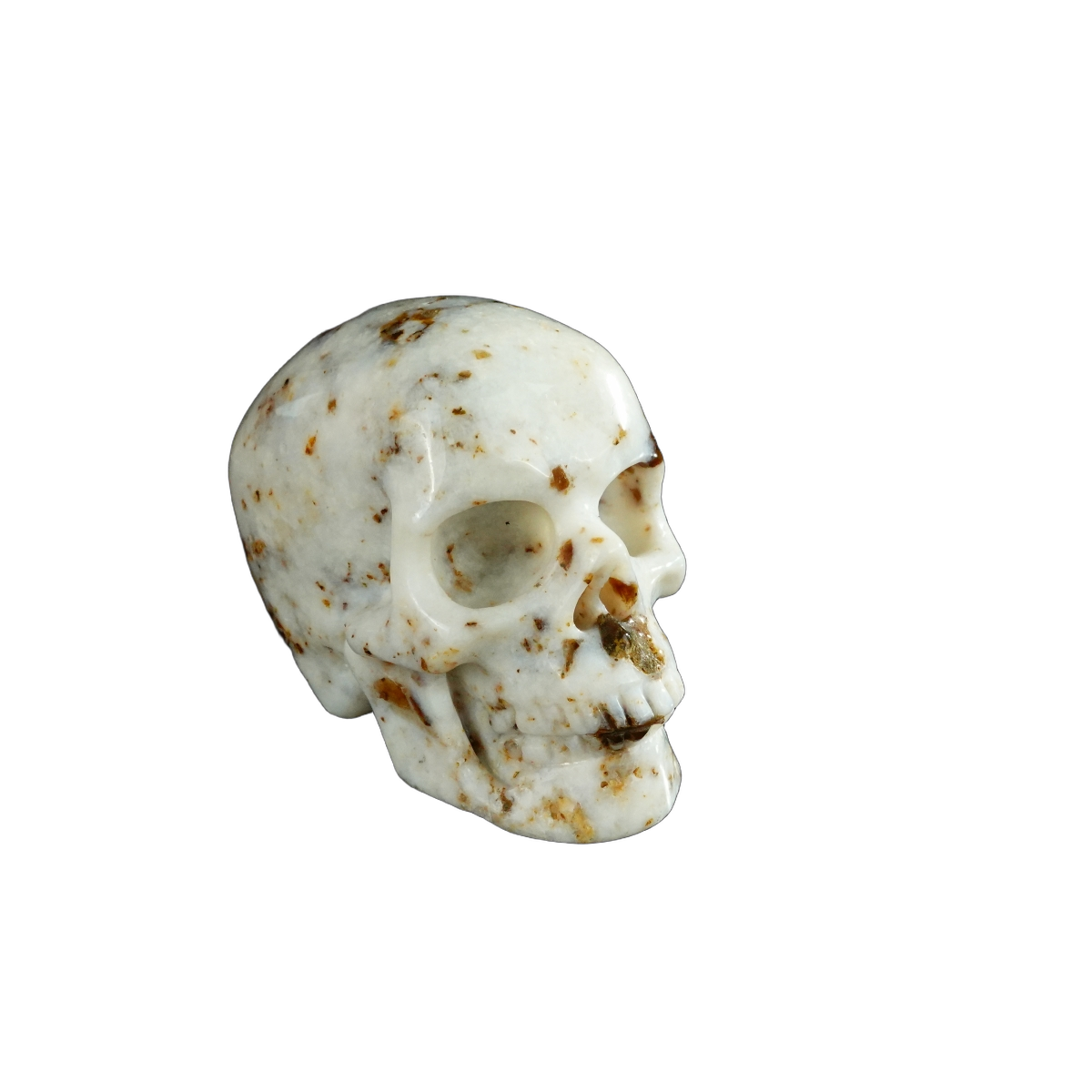 2.2" White Opal Crystal Skull Carving - Unique Piece #WO04