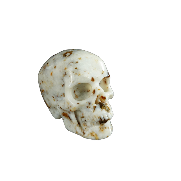 2.2" White Opal Crystal Skull Carving - Unique Piece #WO04 - alternate view